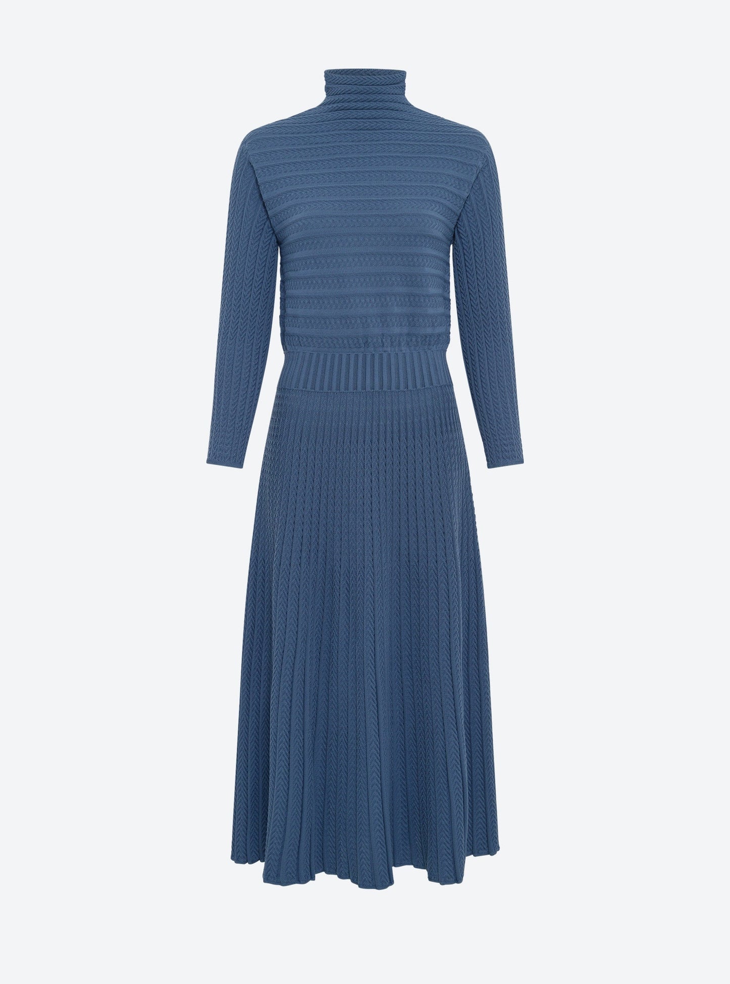 robe longue maille plissée