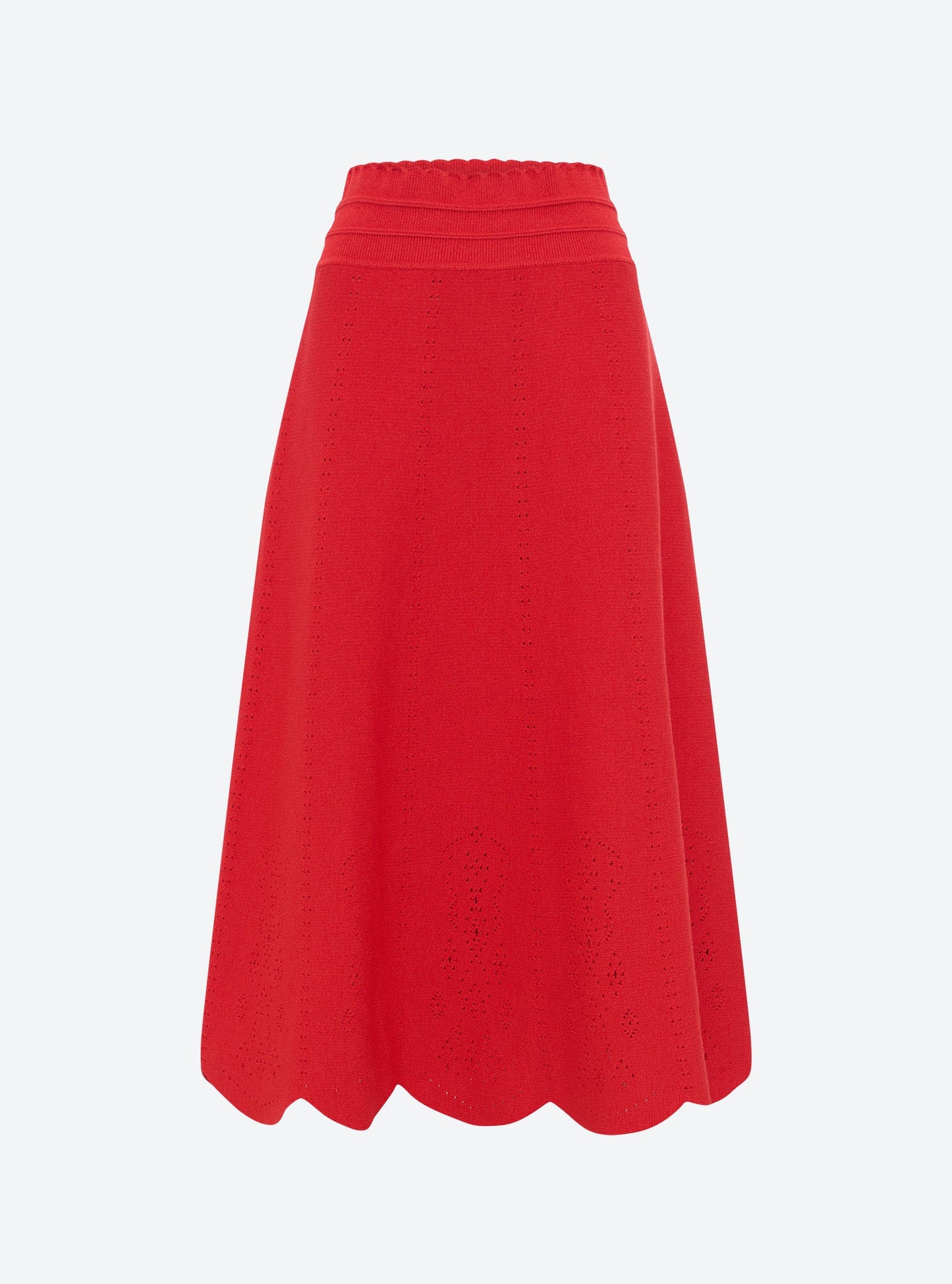 jupe longue maille broderie anglaise