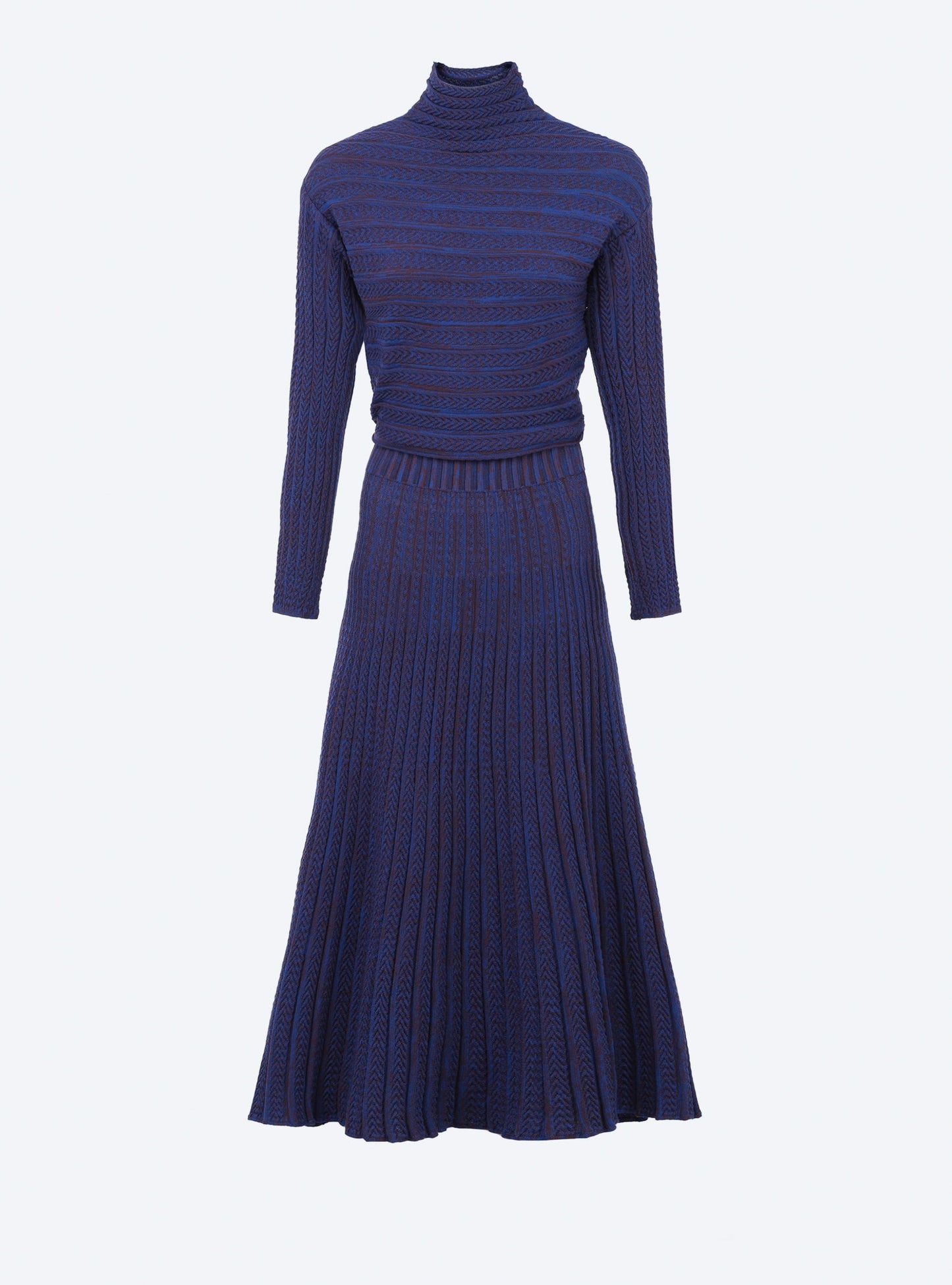robe longue maille plissée