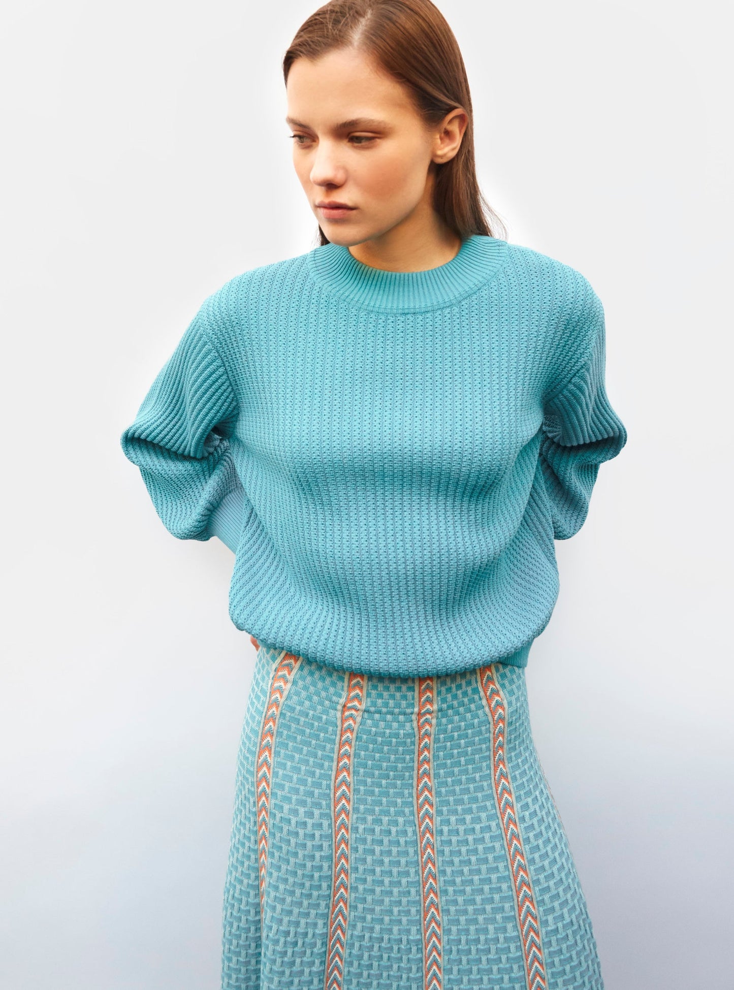 sweater en maille torsade