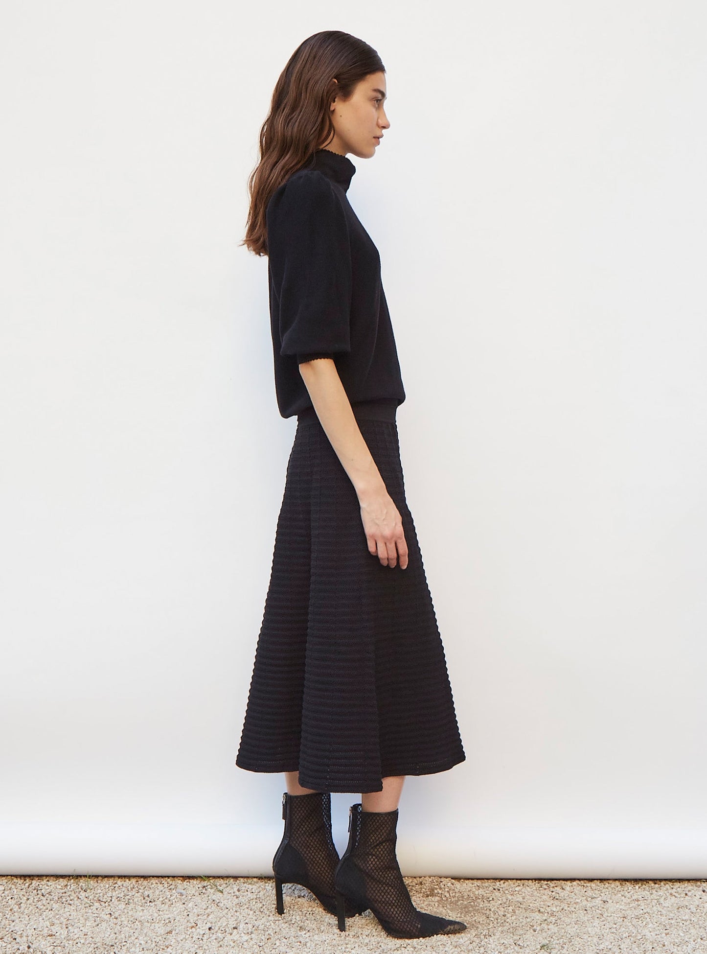 top en maille col enveloppant