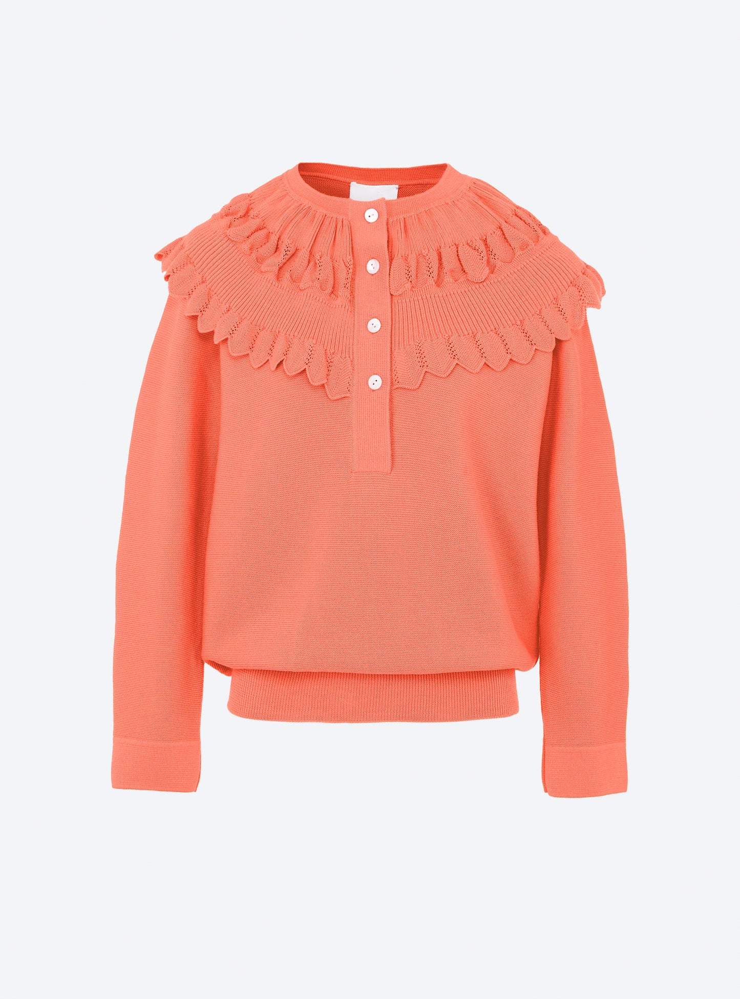 blouse en maille à maxi col