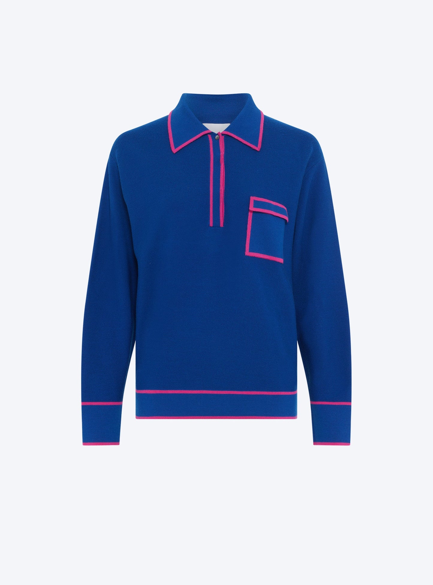 chemise maille col gansé
