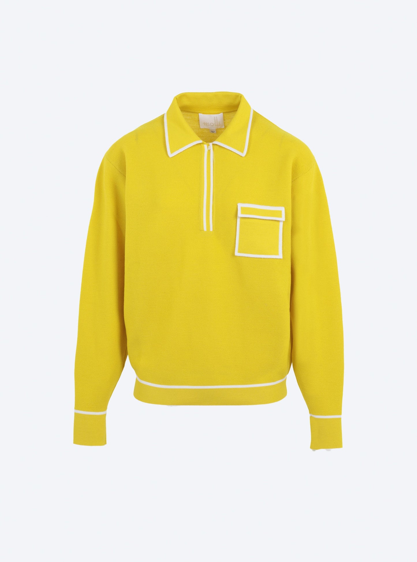chemise maille col gansé