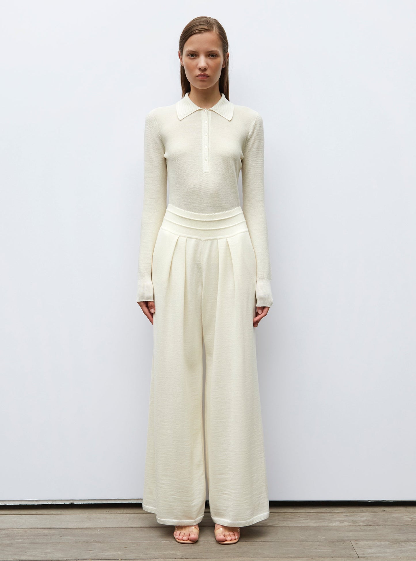 polo fin en maille point mousse