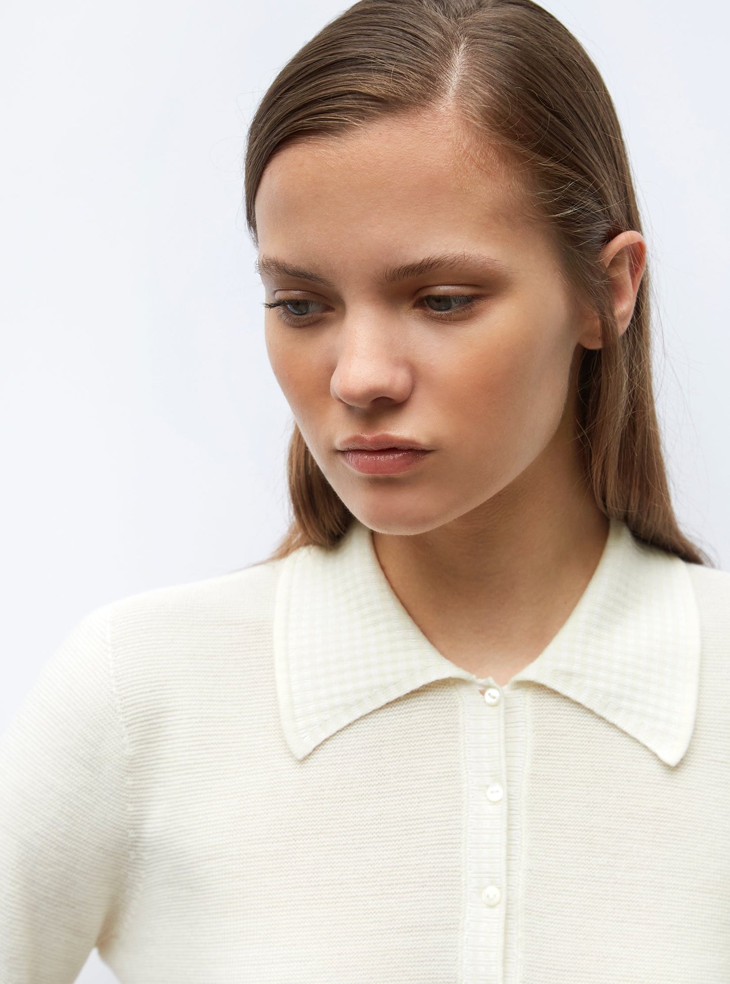 polo fin en maille point mousse