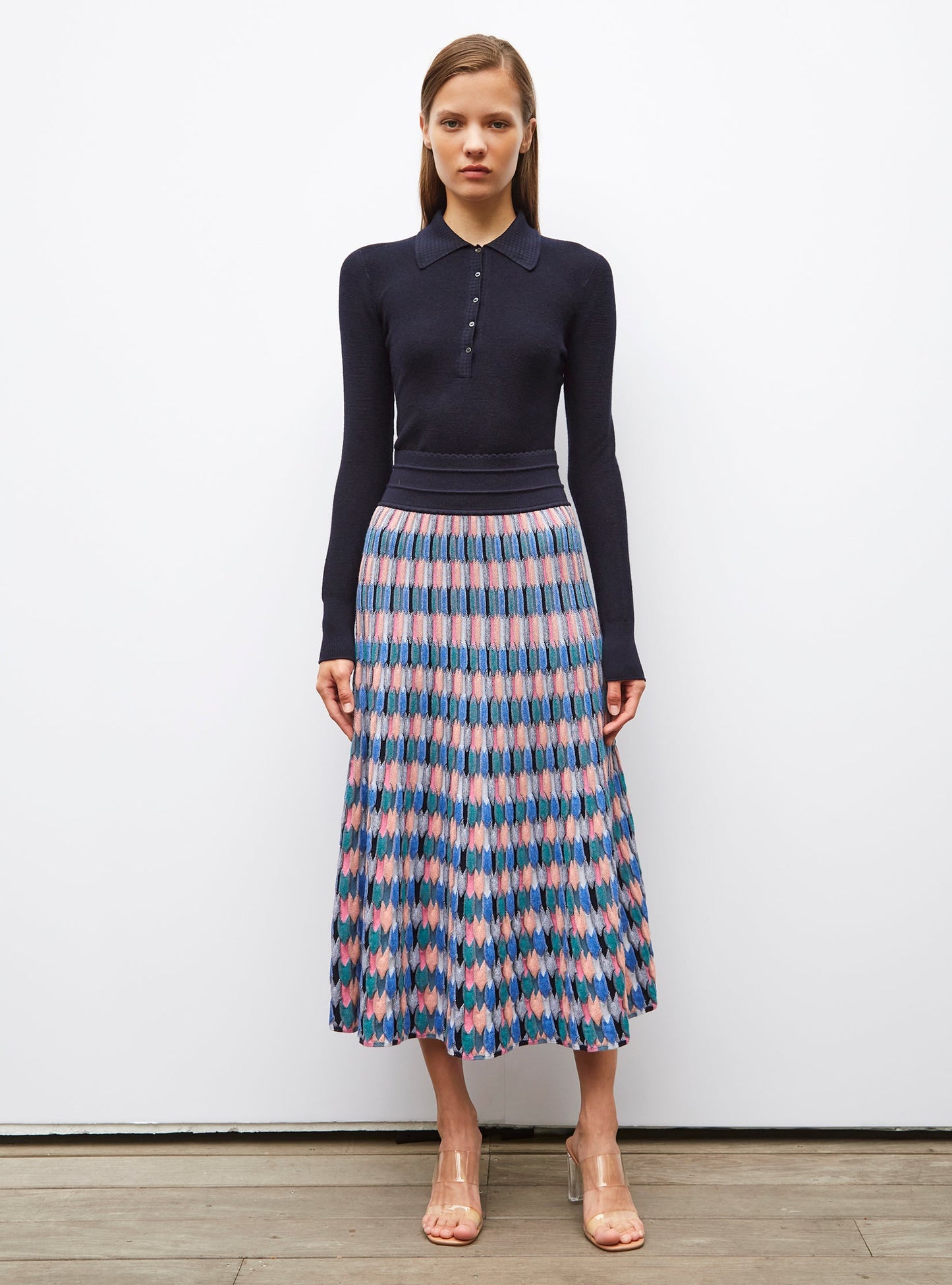 polo fin en maille point mousse