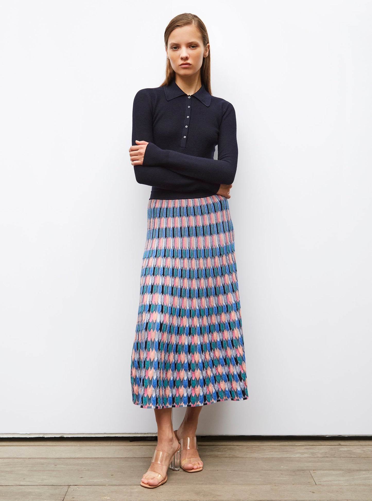 polo fin en maille point mousse