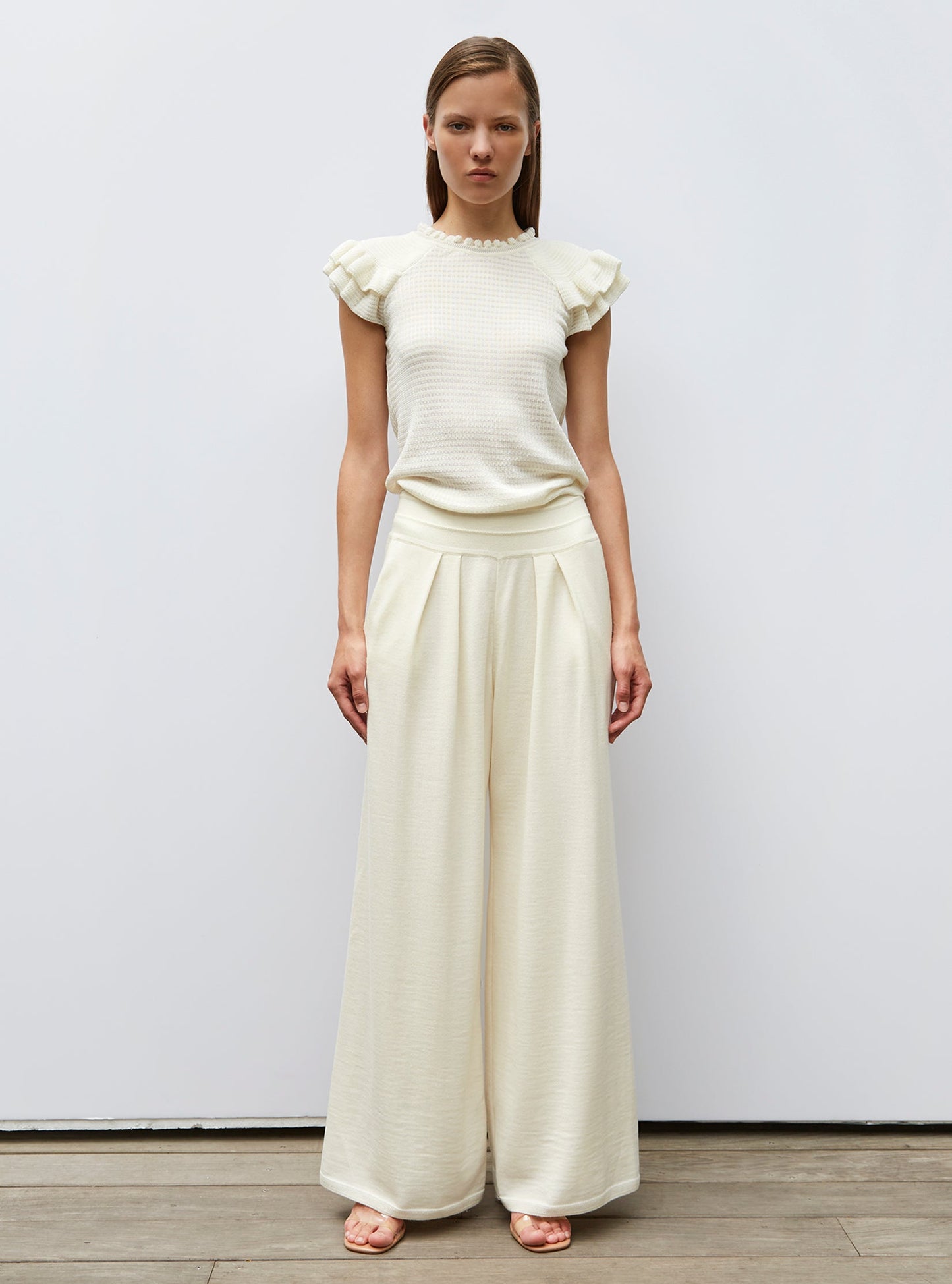 top en maille papier marbré