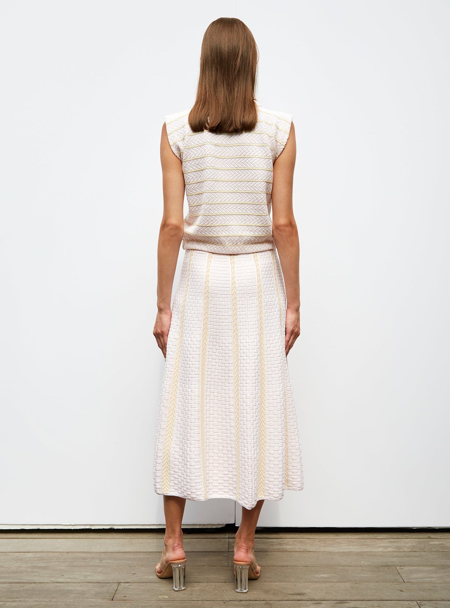 jupe en maille panier tressé