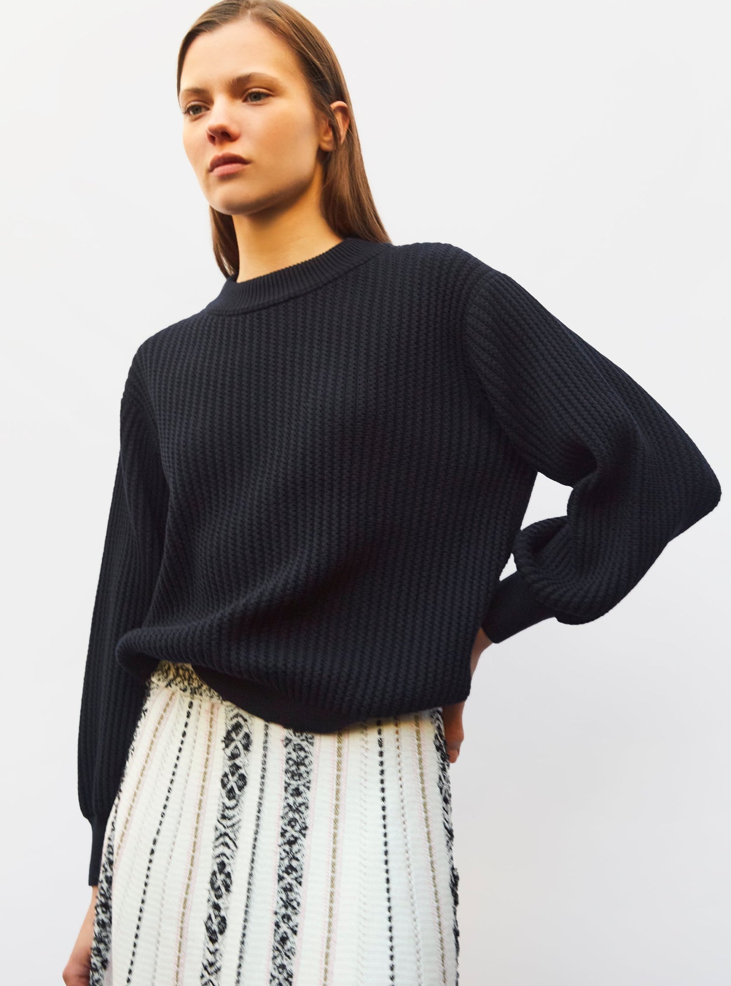 sweater en maille torsade