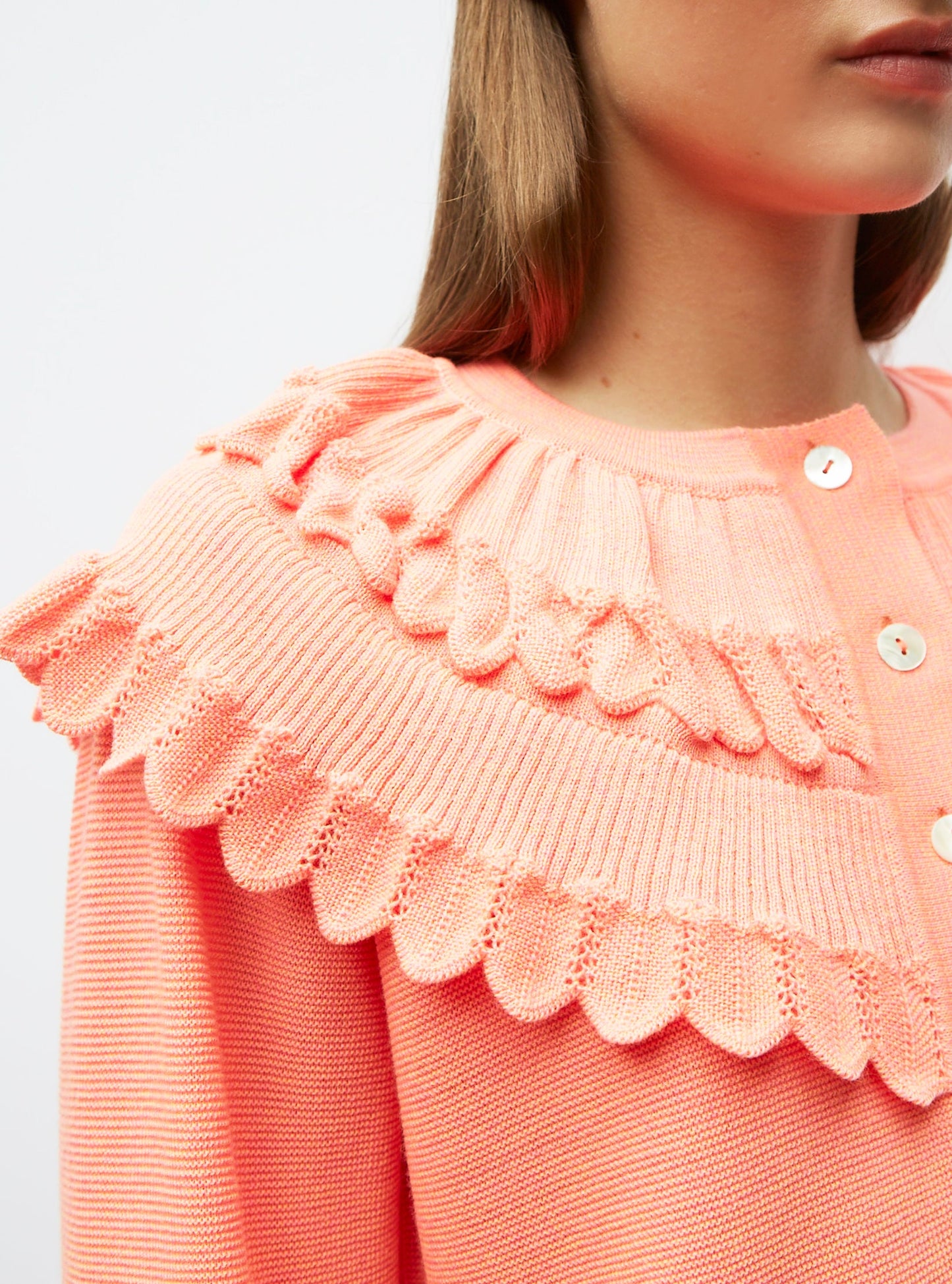 blouse en maille à maxi col