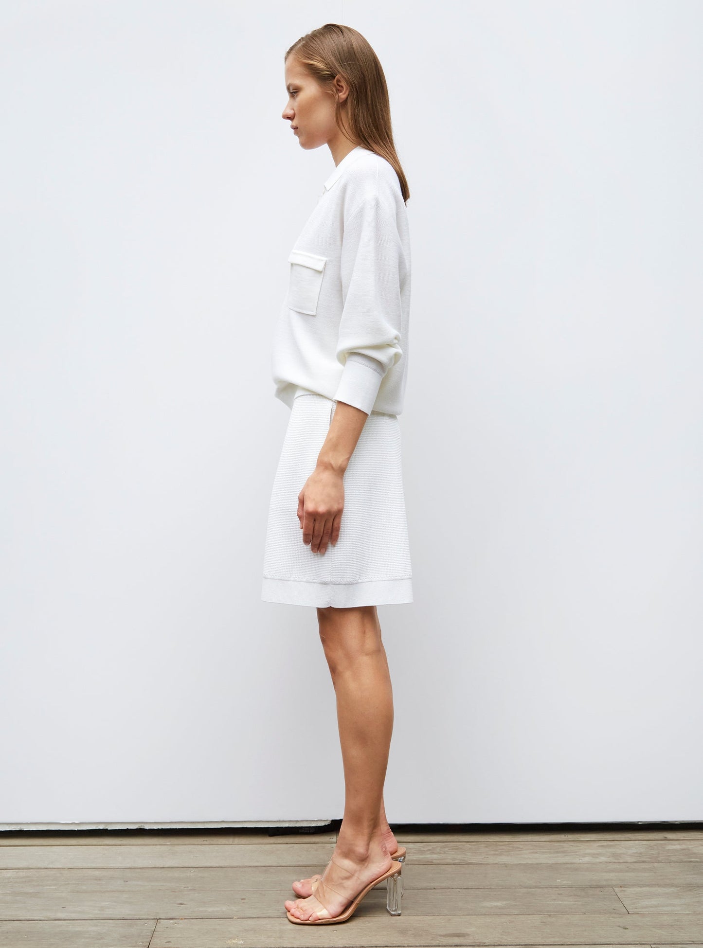 chemise maille col gansé