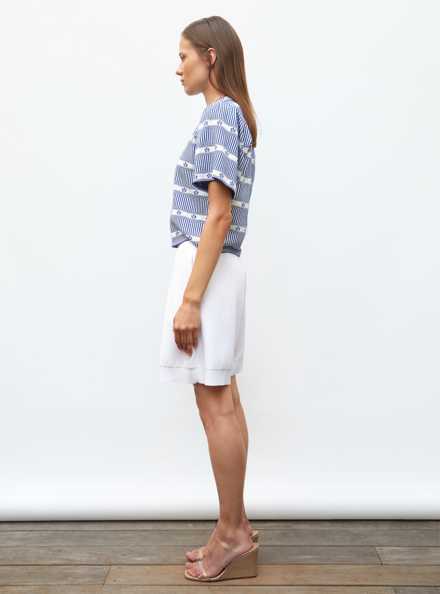 top jacquard mini fleurs