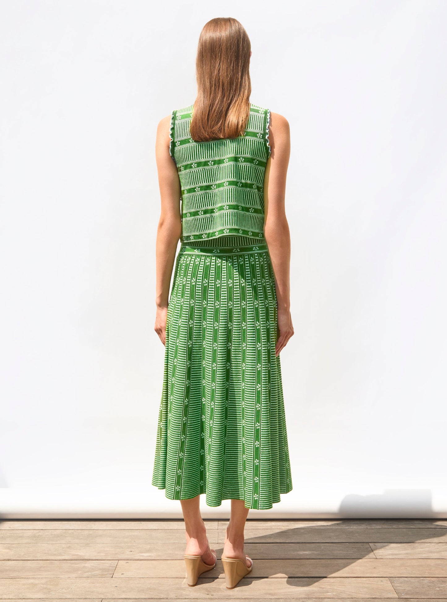 jupe jacquard mini fleurs