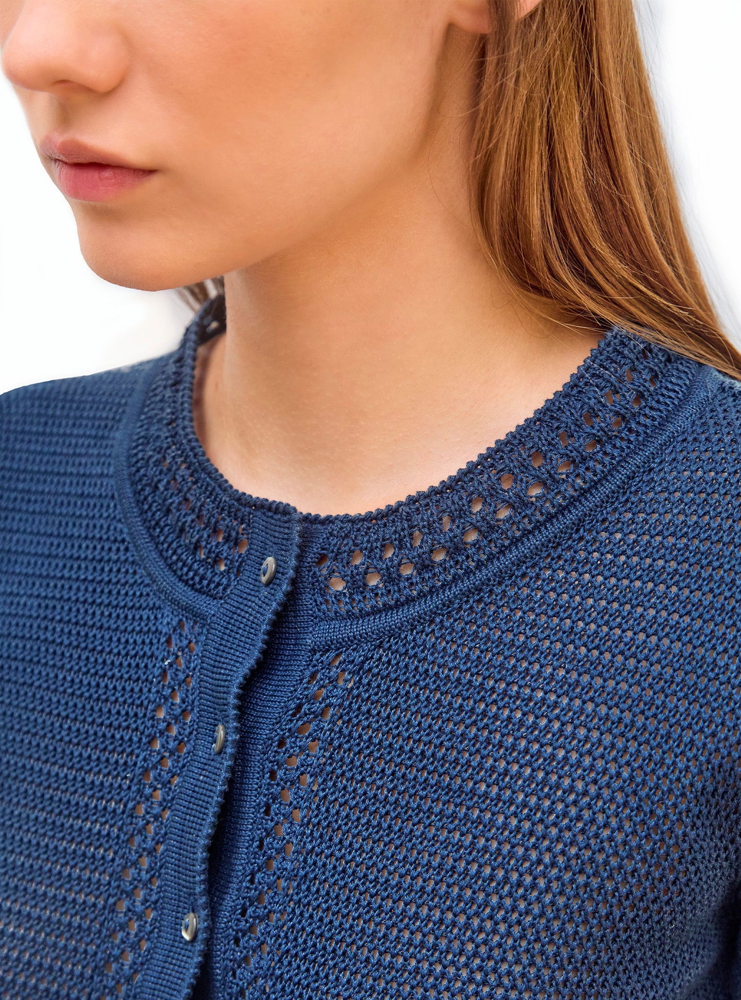 top délicat maille crochet