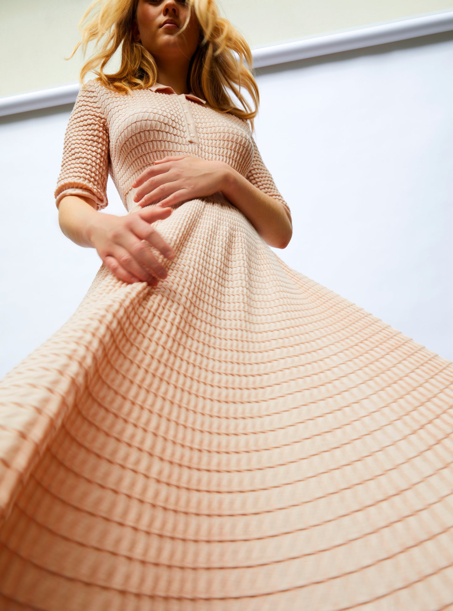 robe longue maille origami