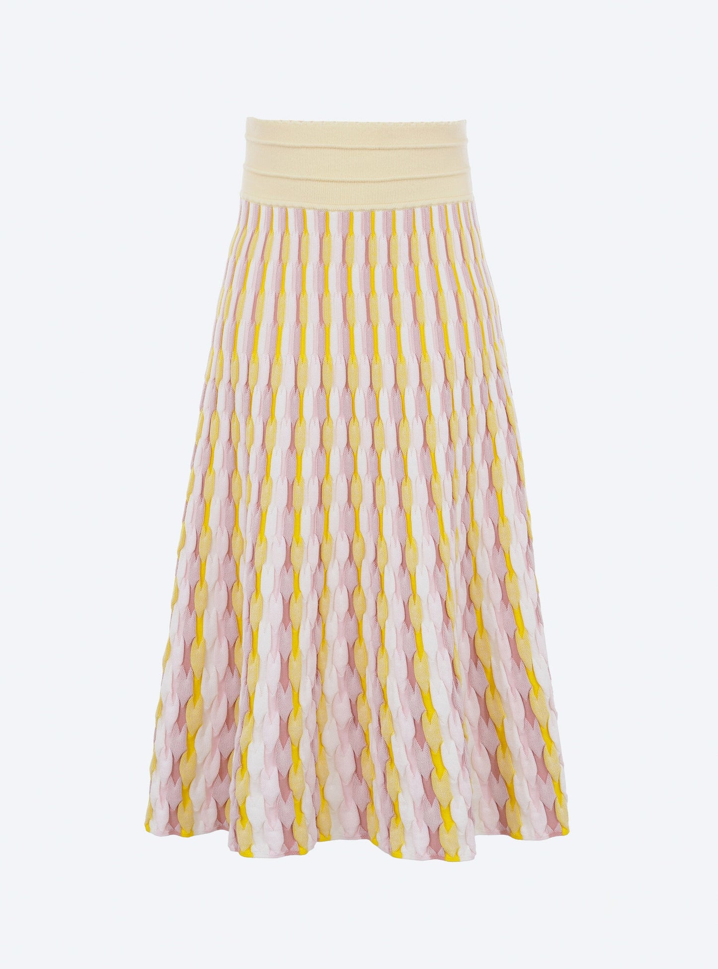 jupe longue maille zellige multicolore