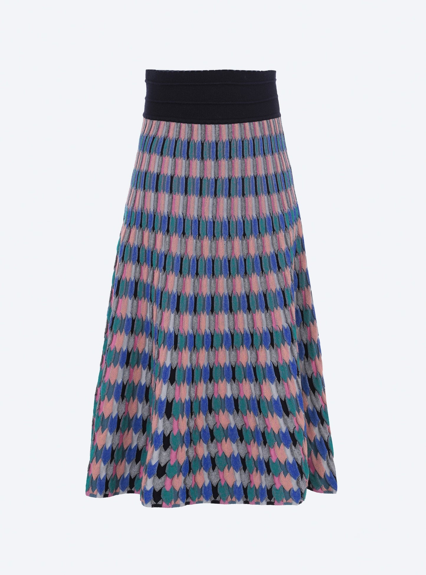 jupe longue maille zellige multicolore