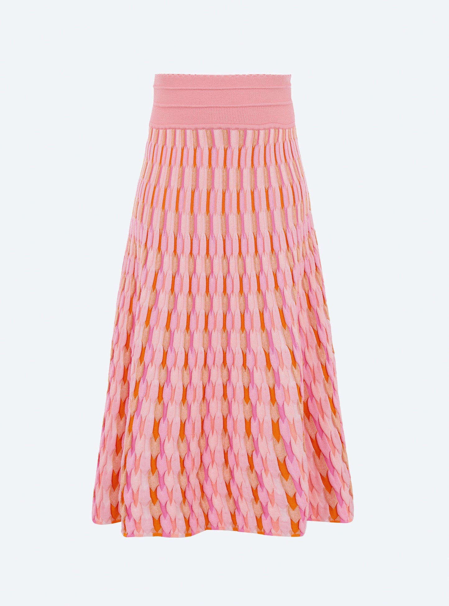 jupe longue maille zellige multicolore