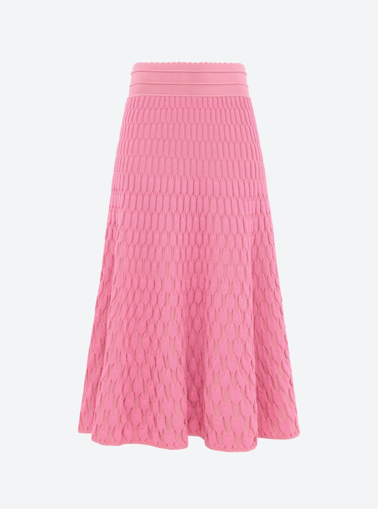 jupe longue maille zellige unie