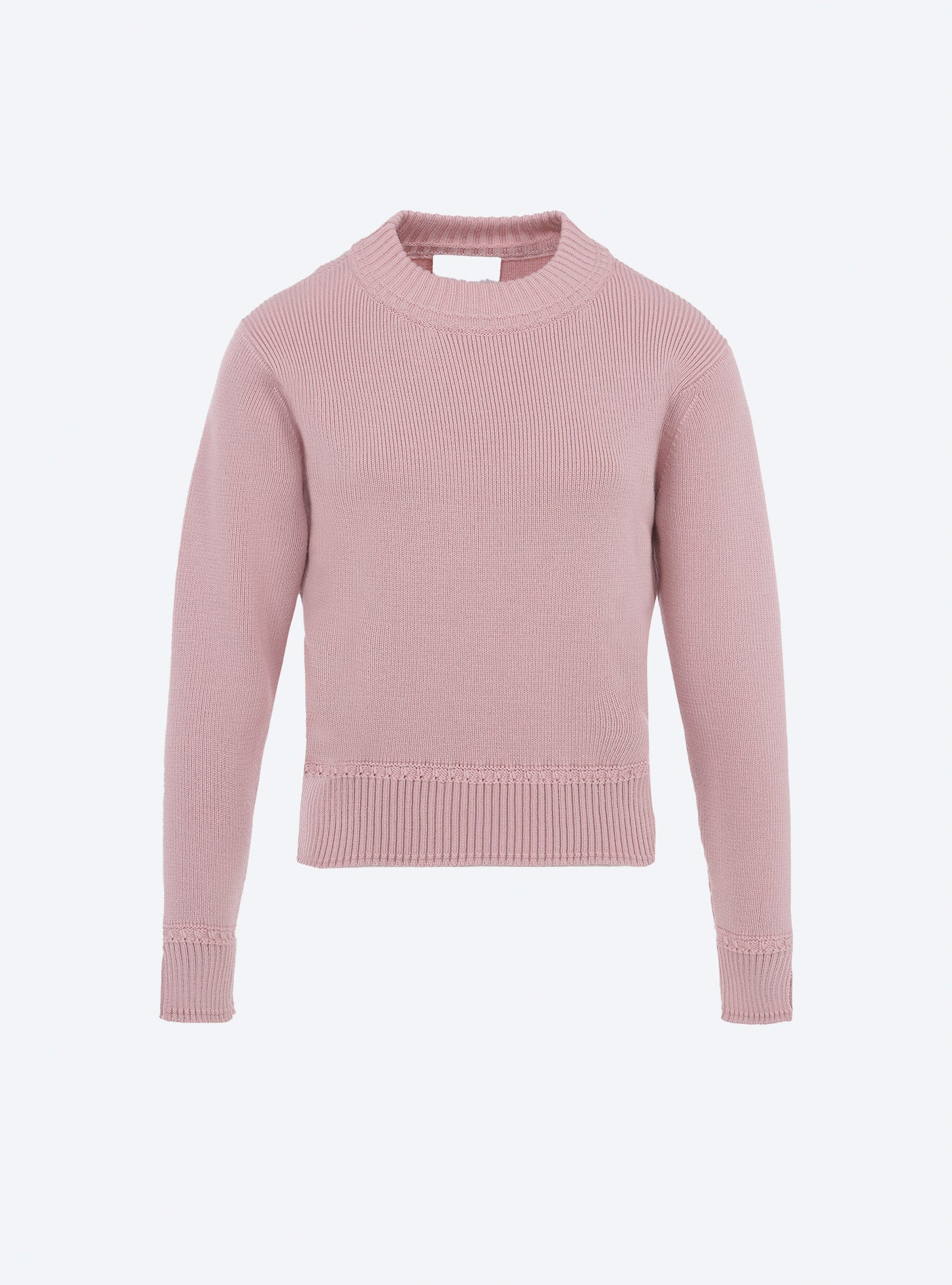 pull droit détails tressés