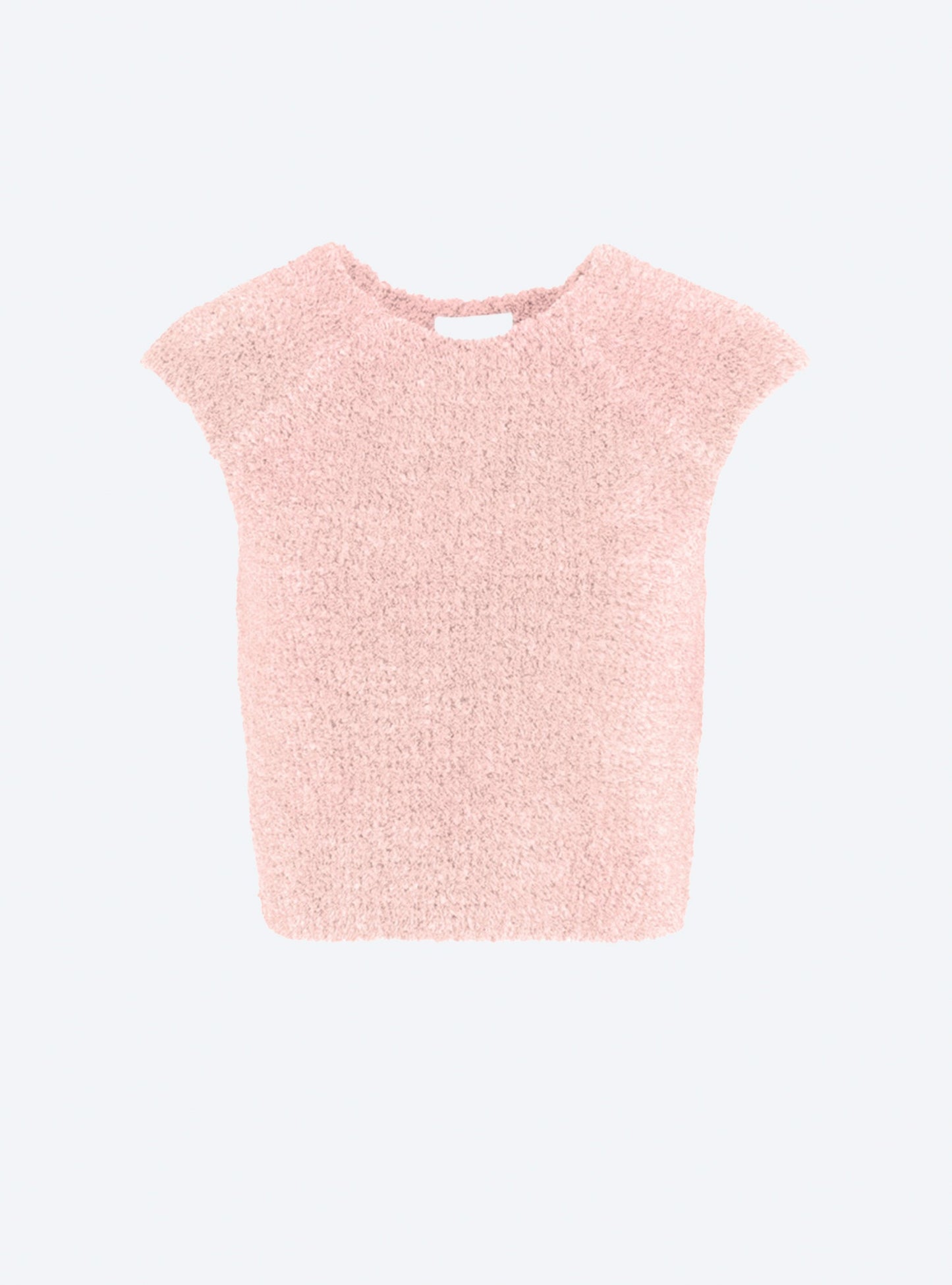 top en maille fourrure de coton