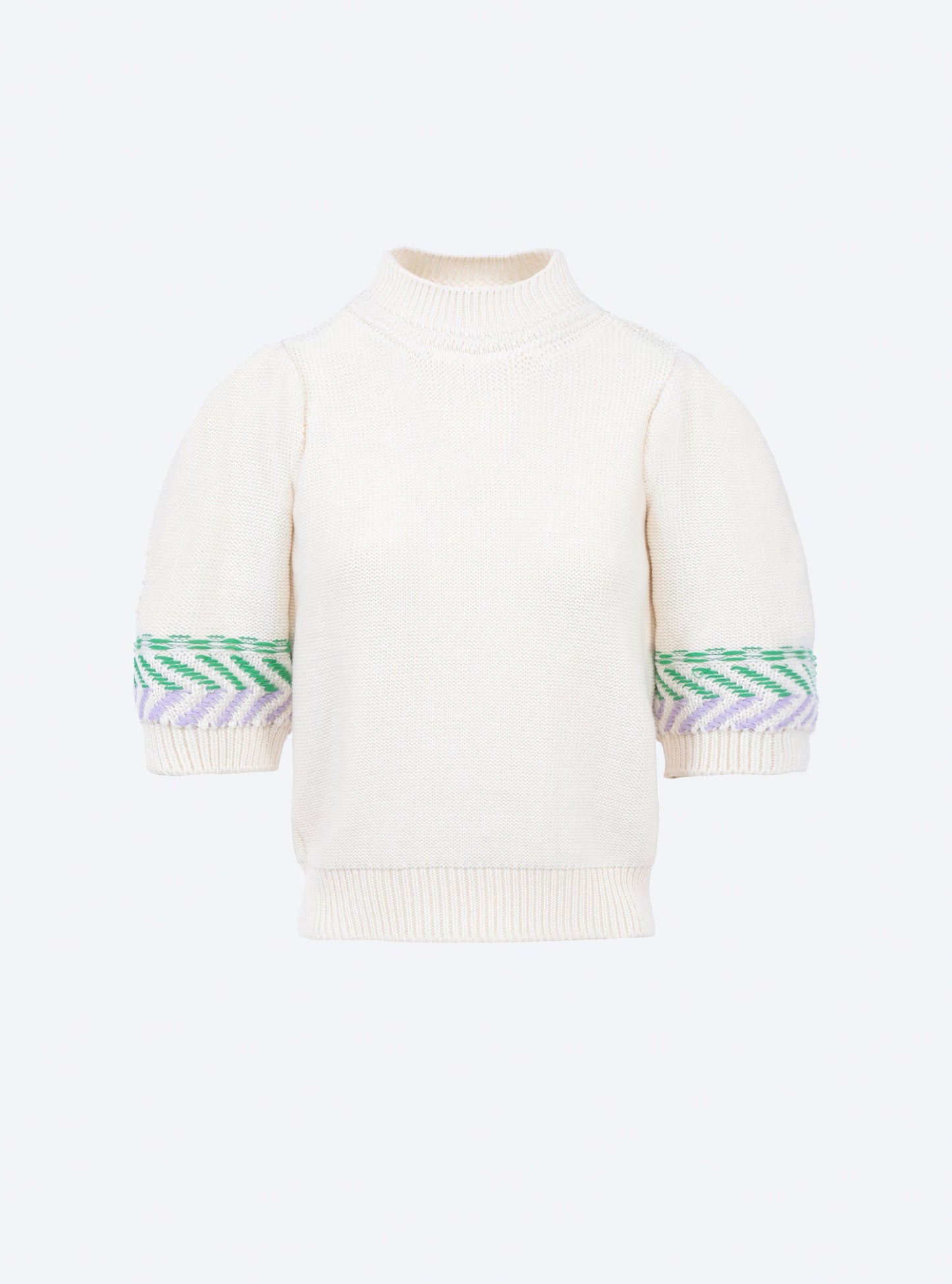 top en maille chevron coloré