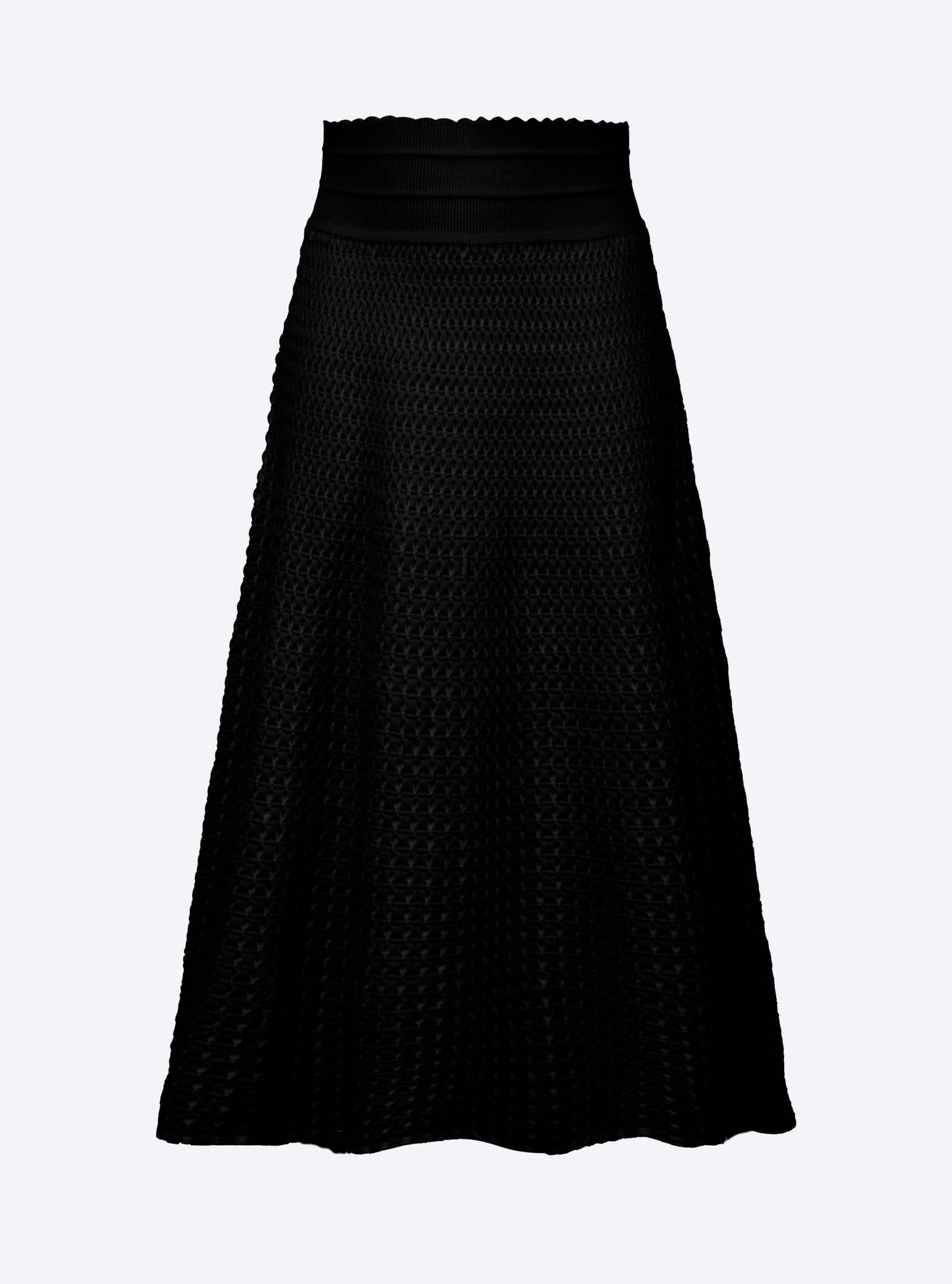 jupe midi maille smockée