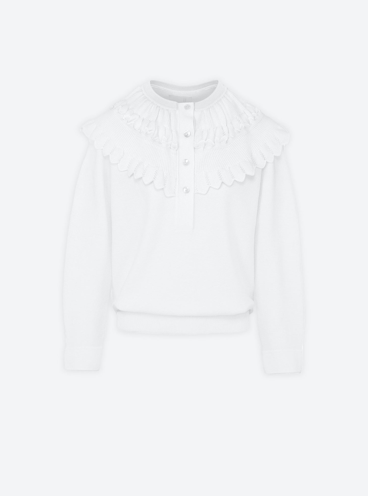 blouse en maille à maxi col