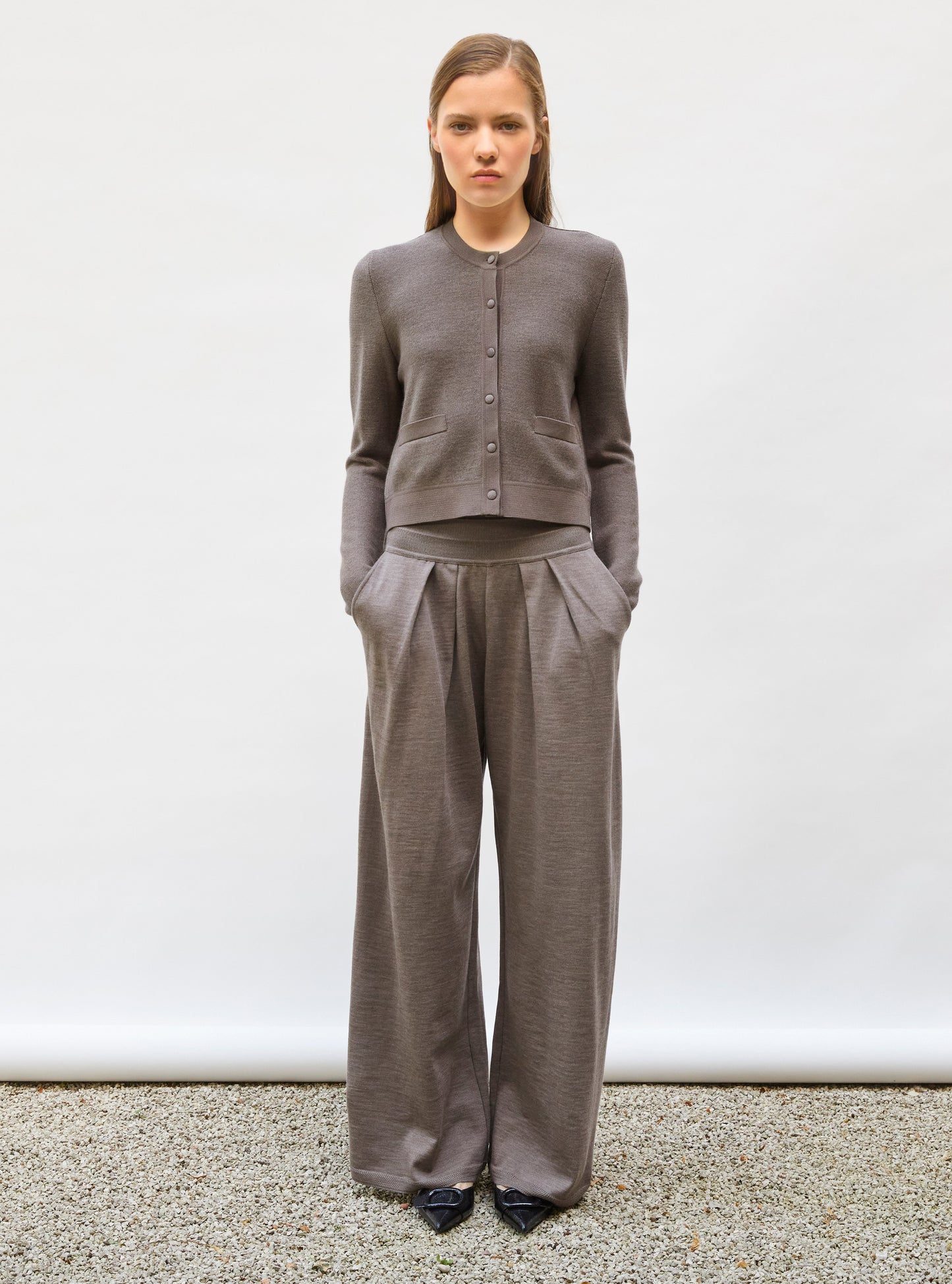 cardigan maille point mousse