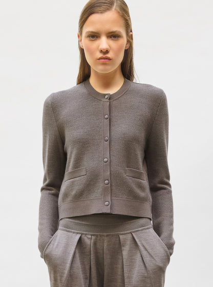 cardigan maille point mousse