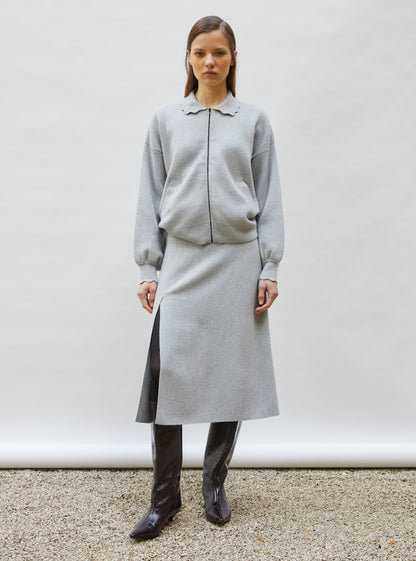 veste en maille col croquet