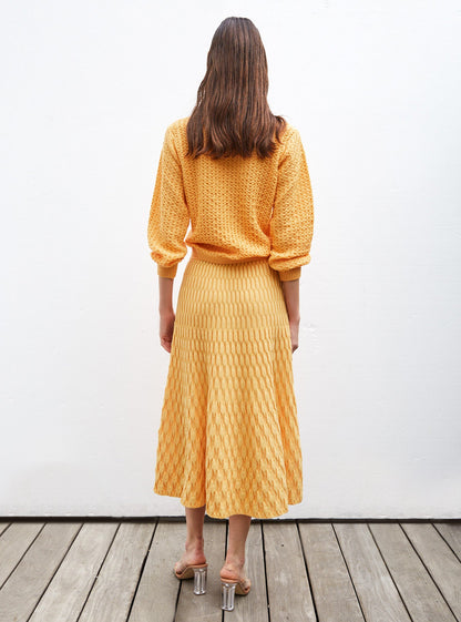 sweater en maille entrelacée