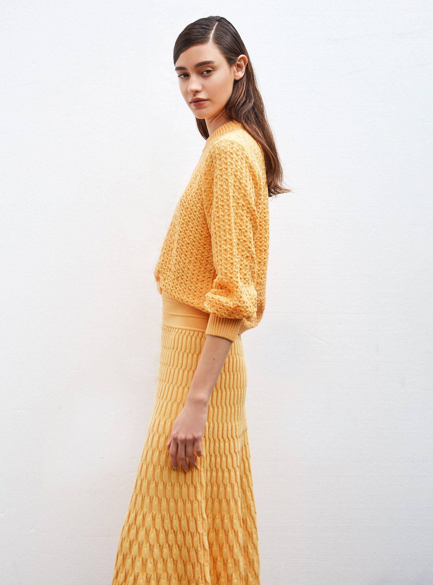 sweater en maille entrelacée