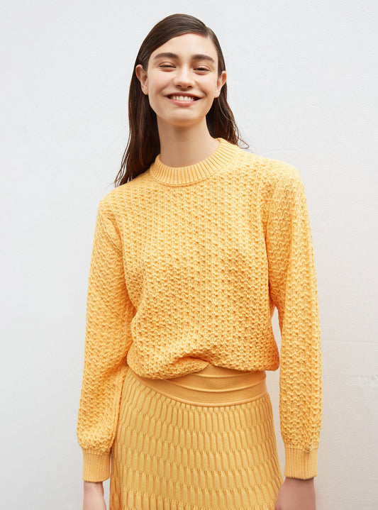 sweater en maille entrelacée