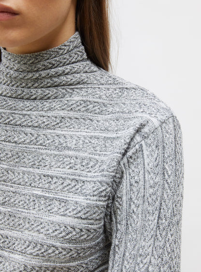 robe longue maille plissée
