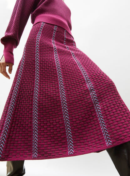 jupe en maille panier tressé