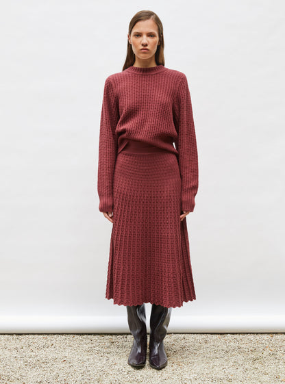 pull fin maille gaufrée