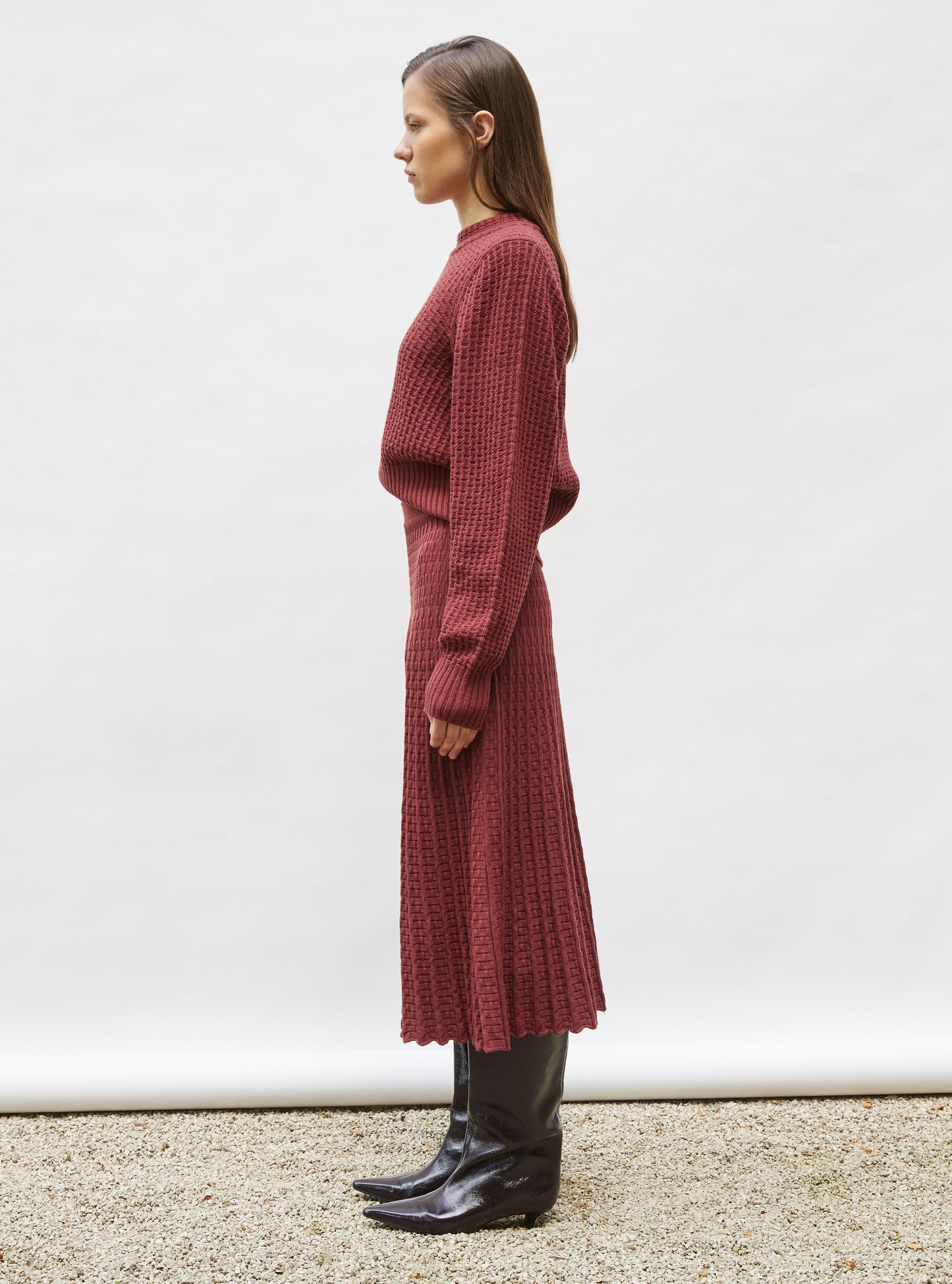 pull fin maille gaufrée
