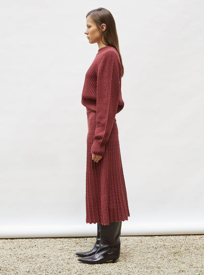 pull fin maille gaufrée