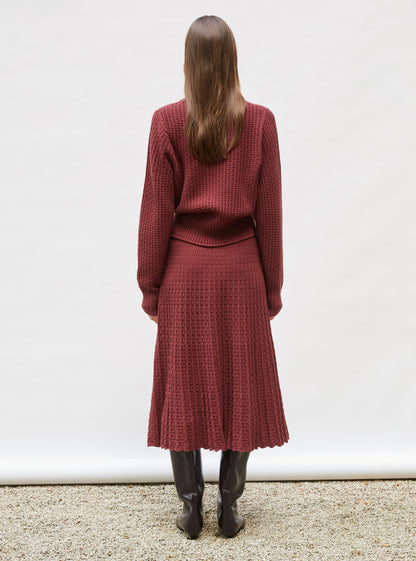 pull fin maille gaufrée