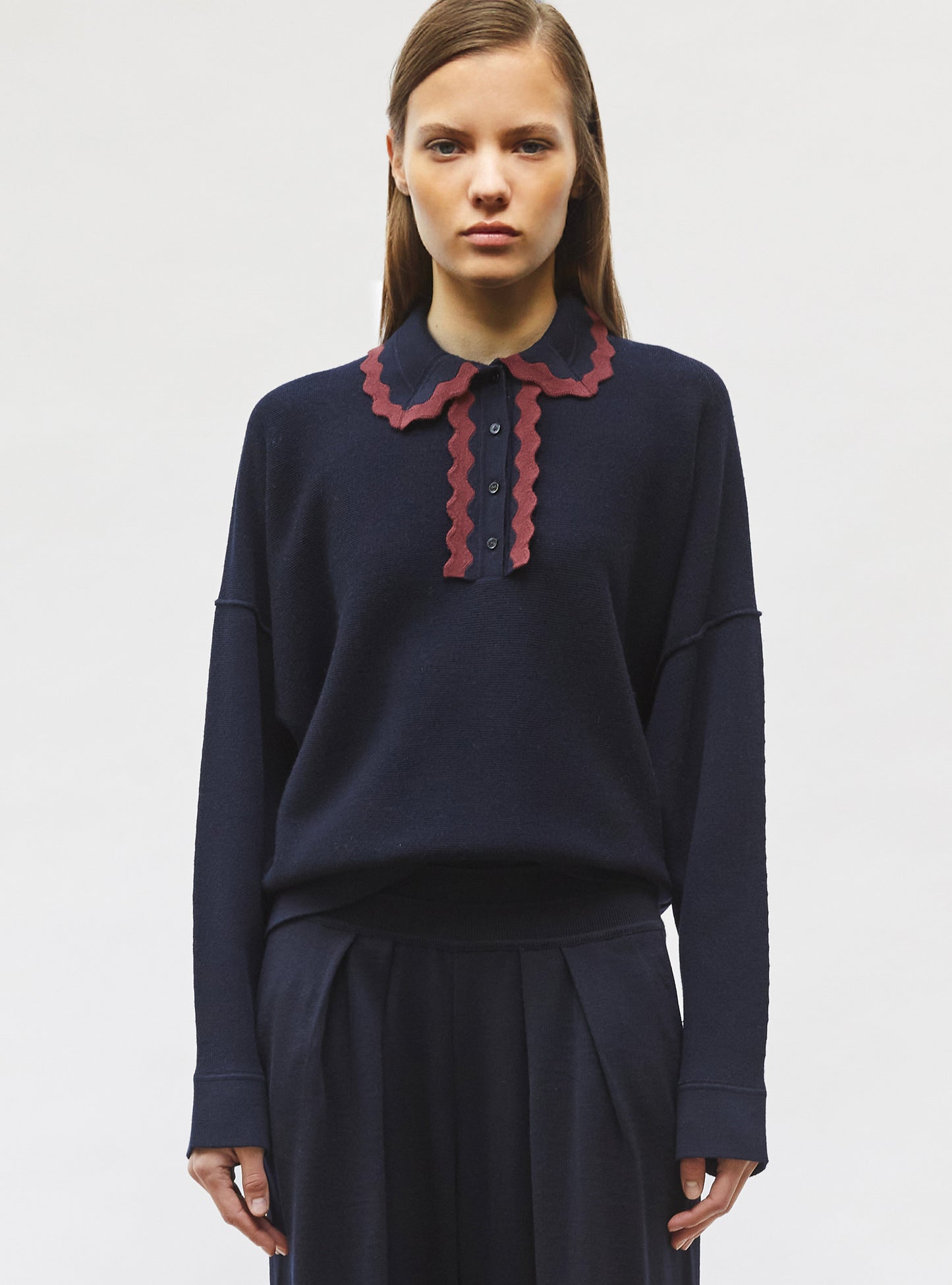 chemise maille col croquet