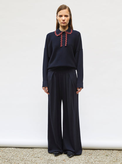chemise maille col croquet