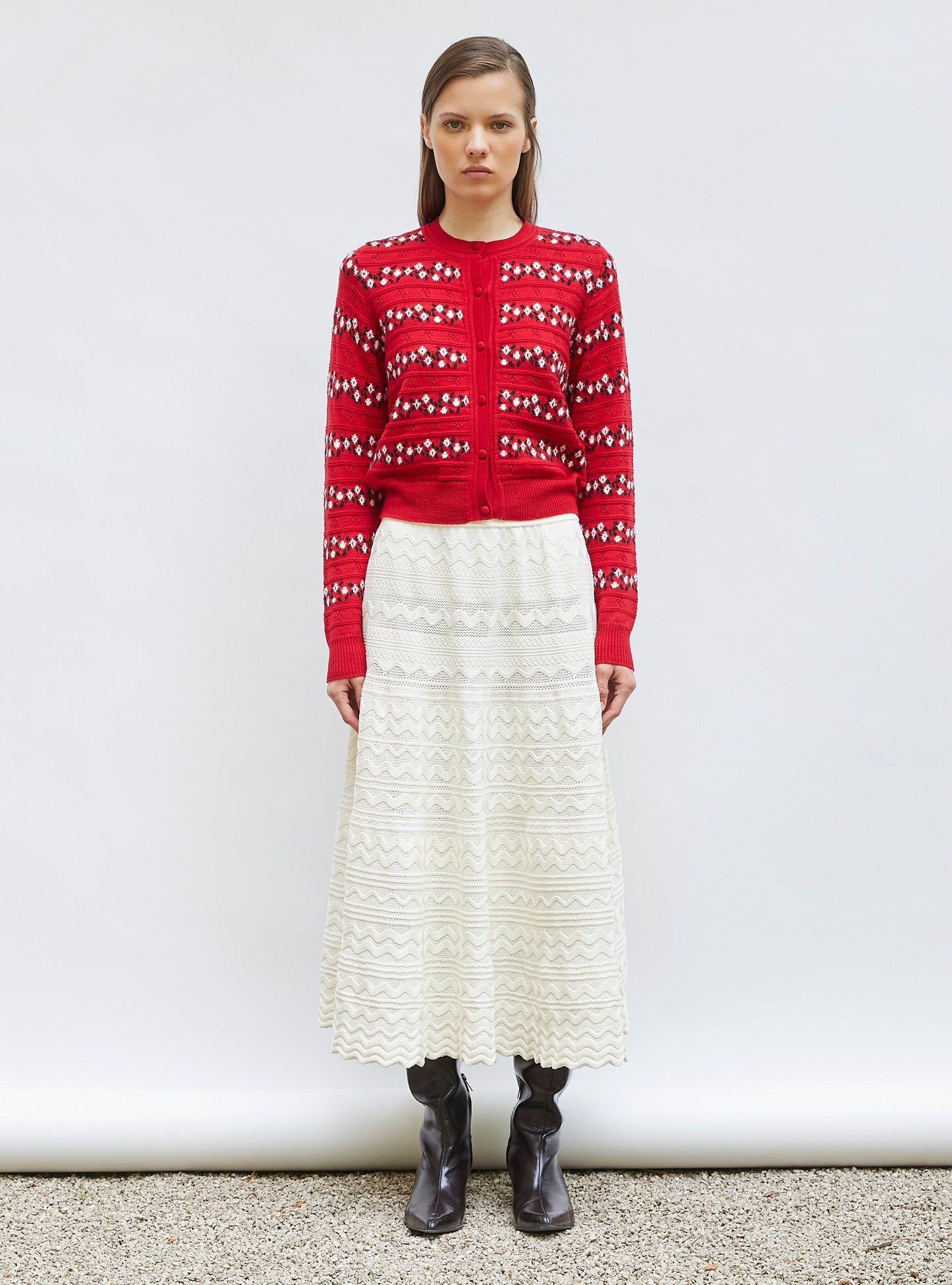 jupe longue maille croquet