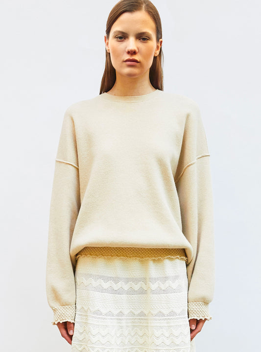sweat loose finitions smockées