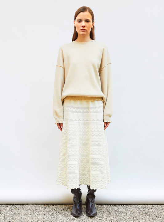jupe longue maille croquet