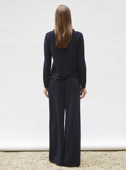 chemise en maille col volanté