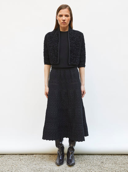 jupe longue maille croquet