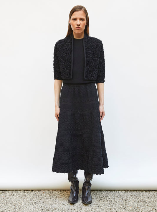 jupe longue maille croquet